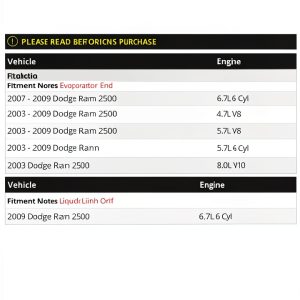 Dodge Ram 2500 Air Conditioning Orifice Tube by Marketplace-0
