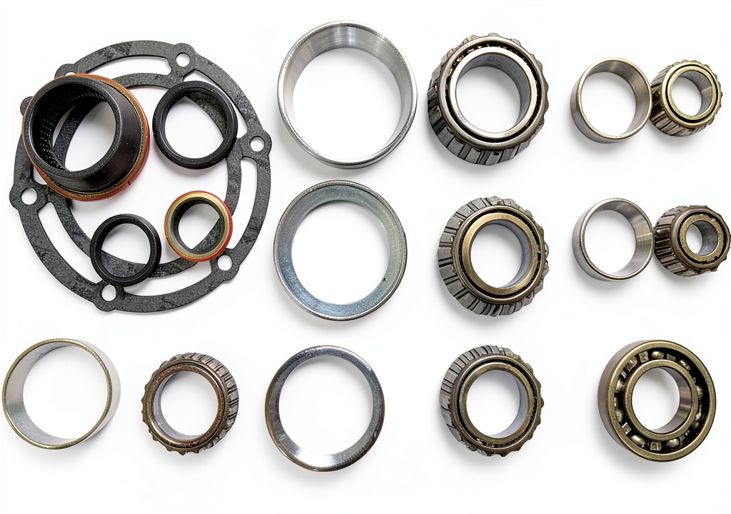Installing USA Standard Gear NV5600 Dodge 6-Speed Transmission Bearing Kit Steel on a wooden workbench