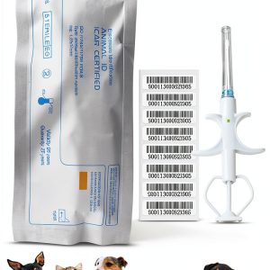 Pet Microchip 5Packs 1.25x7mm Universal ID Chip for Dogs Cats CHANGDE-0