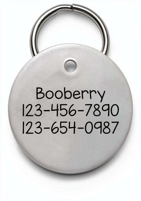 Pet ID Tag – Custom Stainless Steel Medium Tag by Critter Bling-1