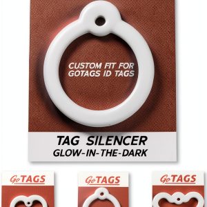 GoTags Dog Tag Silencers Glow in Dark Pet ID Tag Quieteners-0