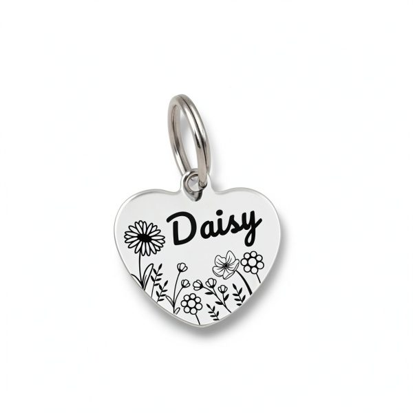 Personalized Dog Tags PET TAGS Stainless Steel Heart ID Tag Large-3