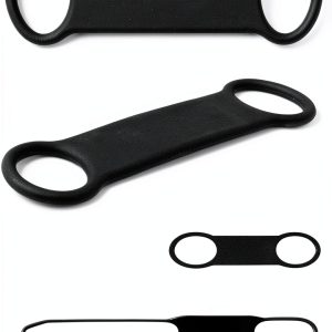 4 Pack Dog Tag Rubber Band Replacement Silicone Elastic Holder for Slide On Dog Tags Personalized Name ID Silent Noiseless Attachement QR Code Cat Pet Online Profile Display 2 Sizes-0
