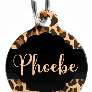 Cheetah Leopard Personalized Custom Pet ID Tag Aluminum Charm-0