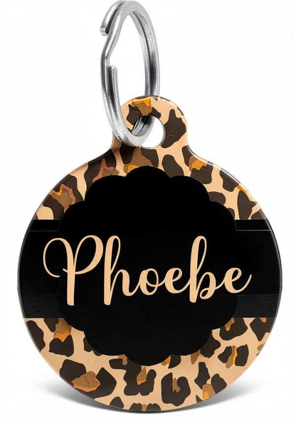 Cheetah Leopard Personalized Custom Pet ID Tag Aluminum Charm-0