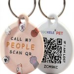 Cat QR Code Tag by Odokele Small White Plastic ID Tag for Cats-0