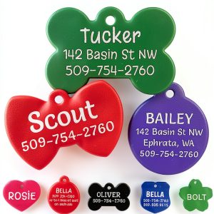 Personalized Dog Tags by GoTags ID Tag with 8 Colors & Shapes-0