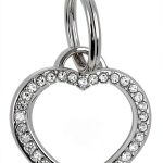 Custom Engraved Stainless Steel Heart Rhinestone Pet ID Tag Yippo-0