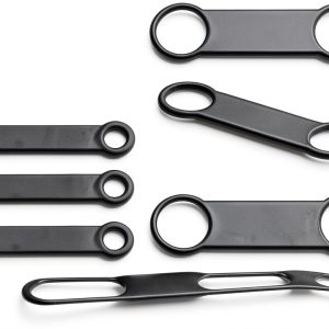 Dog Tag Rubber Band 6 Pack Silicone Slide-On Holder by TIESOME Black-0