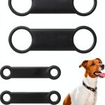 Dog Tag Rubber Band Silicone Holder 4 Pack by Styquenzer – Black-0