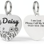 Personalized Dog Tags PET TAGS Stainless Steel Heart ID Tag Large-0